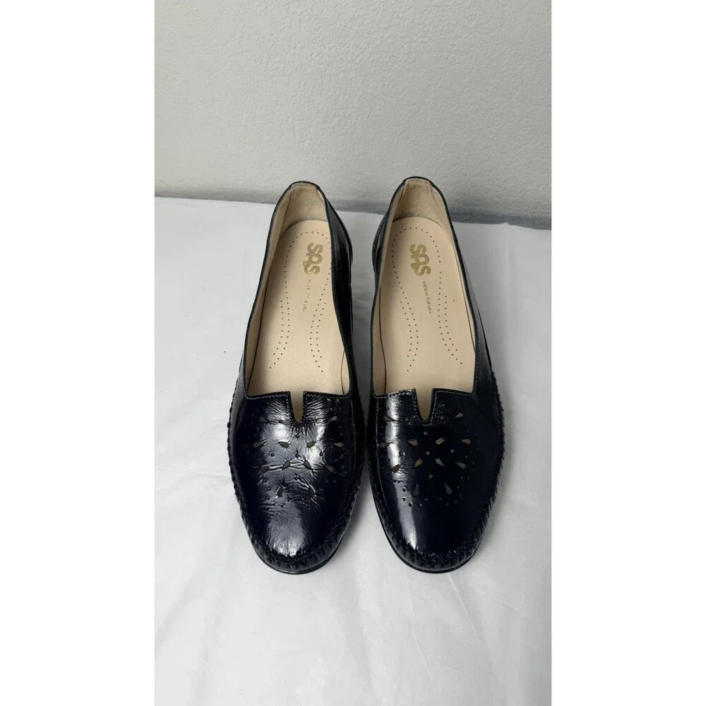 SAS Women’s 8.5 W Black Leather Comfort Pumps Shoes Made in USA
